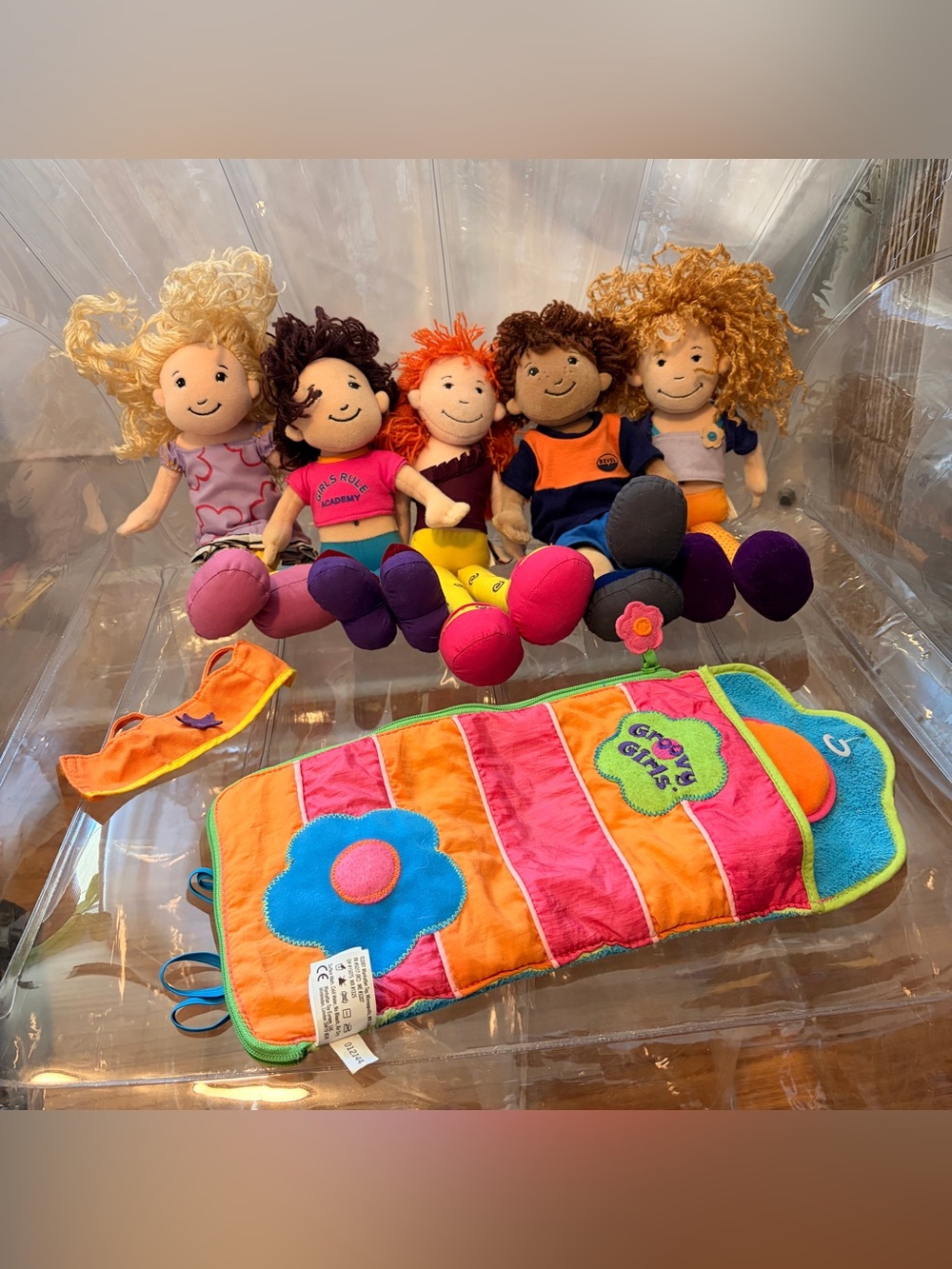 90s Groovy Girls Y2K Plush Doll Set w/ Sleeping Bag (Vintage)